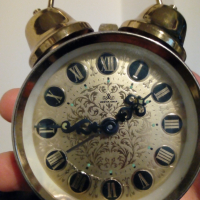 Антикварен немски будилник,настолен часовник, снимка 2 - Антикварни и старинни предмети - 36132464