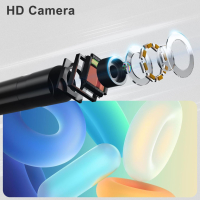Инспекционна камера за Iphone и Android, 7,9 мм бороскоп, IP67, 5 метра полутвърд кабел с 8 LED, снимка 5 - Друга електроника - 44642049