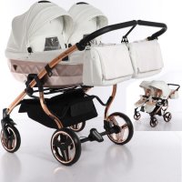 Бебешка количка Junama Mirror Satin Duo 2в1, 3в1 НОВА, снимка 6 - Детски колички - 42081956