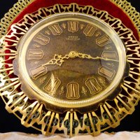 Стенен часовник Anker,позлатен месинг. , снимка 2 - Антикварни и старинни предмети - 41896274