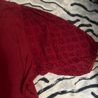 Голяма лятна дамска блуза с ръкави от рязана бродерия (размер 2ХЛ), снимка 2 - Корсети, бюстиета, топове - 41918692