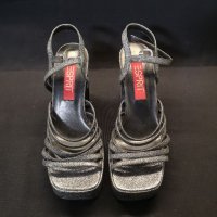 Дамски летни обувки с ток, снимка 1 - Дамски обувки на ток - 40804739