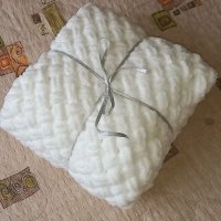 Меки плетени одеялца от прежда Ализе пуфи, снимка 7 - Спално бельо и завивки - 38389917