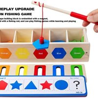 Нова Образователна Дървена цветна играчка Монтесори/Деца, снимка 5 - Образователни игри - 41478239