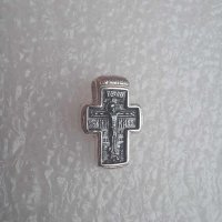 Сребърен кръст 18 мм, снимка 2 - Колиета, медальони, синджири - 42461186