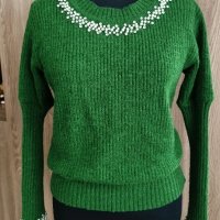 Зелен пуловер, снимка 1 - Блузи с дълъг ръкав и пуловери - 44351276