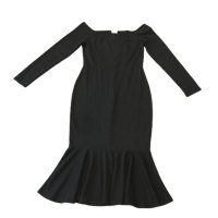 Shein официална дълга черна рокля Размер: L, снимка 1 - Рокли - 41816307