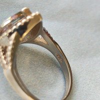 Дамски 925 сребърен пръстен Цвят хамелеон Голям разме Диаметър 18,27мм, снимка 3 - Пръстени - 40549711