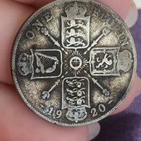1 Флорин 1920 Великобритания сребро

, снимка 4 - Нумизматика и бонистика - 41617570