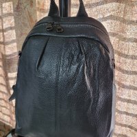  черна раница+ чанта ЕСТЕСТВЕНА кожа , снимка 10 - Раници - 44493963