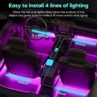 Вътрешно осветление на кола автомобил Winzwon LED интериор аксесоар за кола подарък за кола, снимка 6 - Аксесоари и консумативи - 41717355