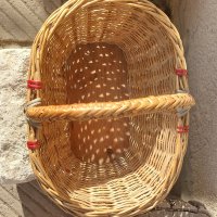 Голяма стара плетена кошница за пикник или село, снимка 3 - Други - 30182642