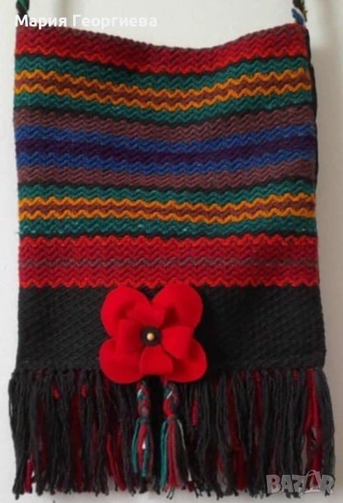 Битова торба / с ресни и цвете / Налична, снимка 1