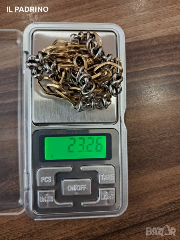 Златен синджир 14к дизайнерска плетка Инфинити., снимка 1