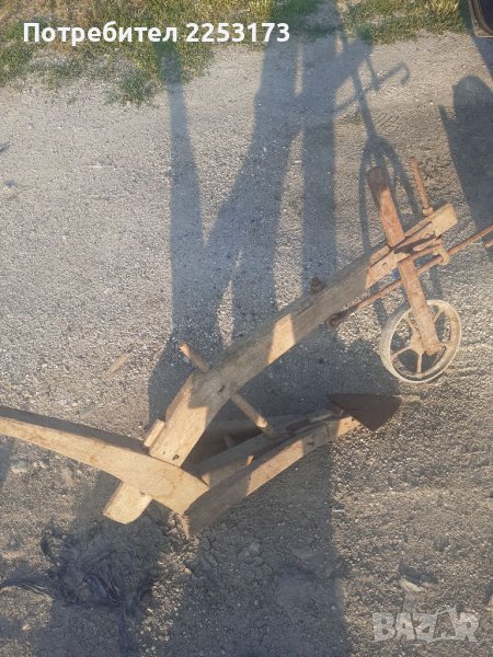 Старо рало дърво и метал, снимка 1