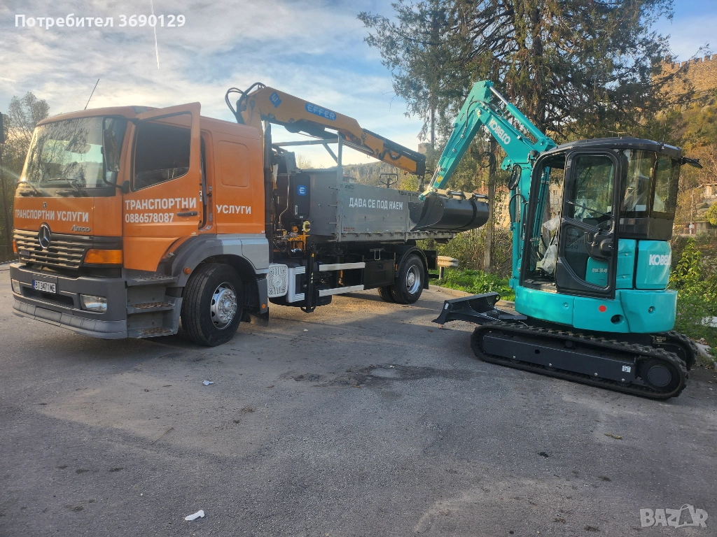 Строителни услуги БАГЕР 4т самосвал КРАН и ХАСПЕЛ, снимка 1
