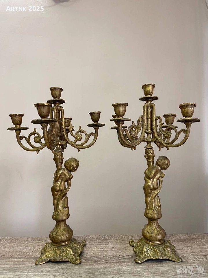 Антикварни свещники, снимка 1