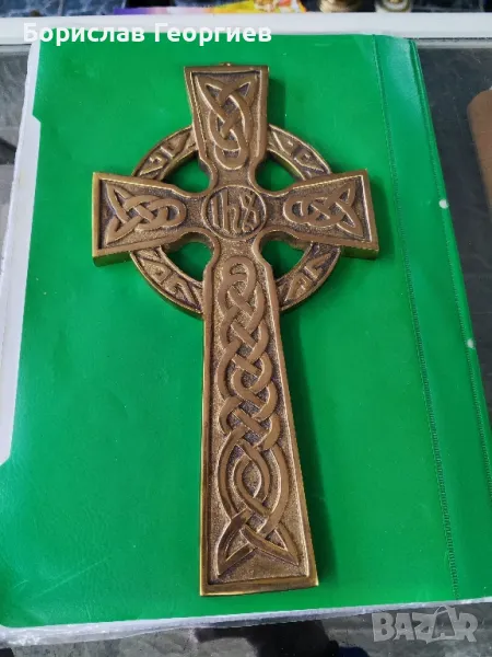 Келтски кръст месинг, снимка 1
