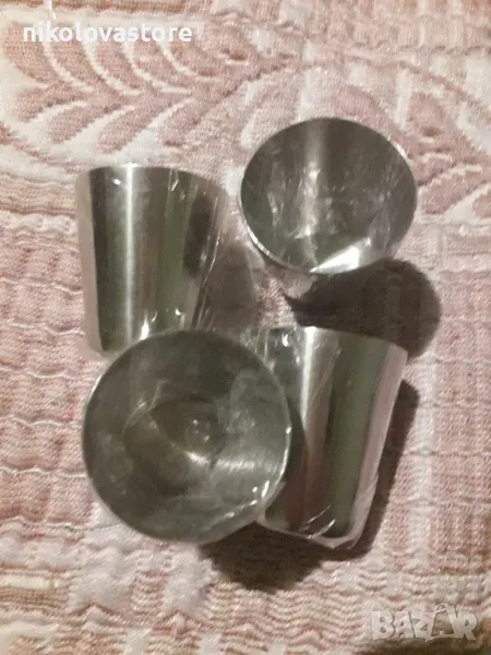 4 малки метални чашки , снимка 1