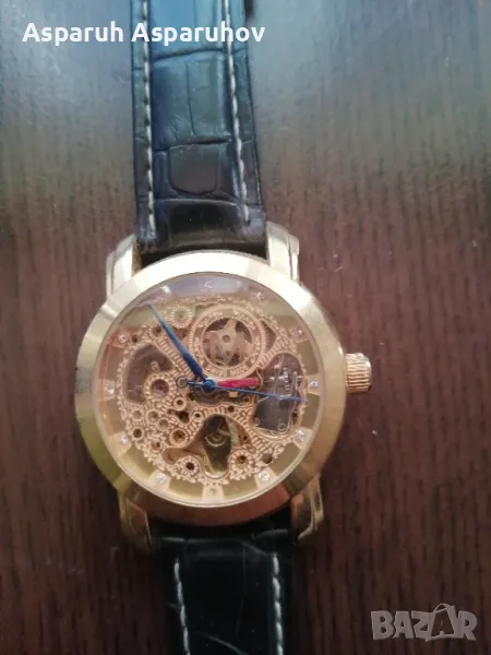 Мъжки позлатен автоматичен часовник , снимка 1