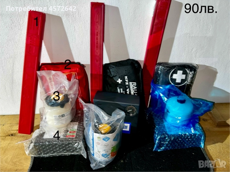 Автомобилен компресор+пяна,аптечка и триъгълник, снимка 1