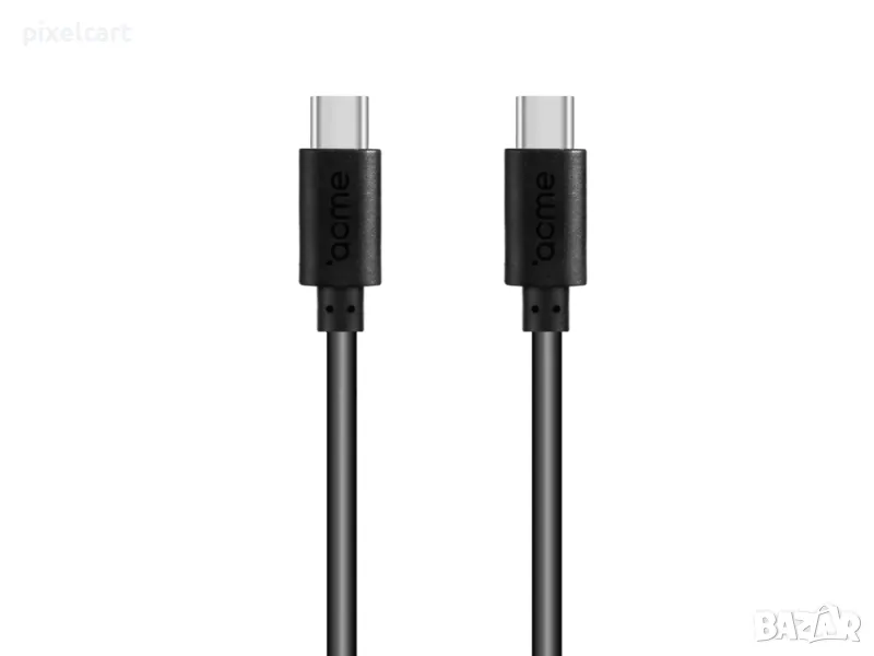 Кабел ACME CB1051W, от USB-C към USB-C, 1M, Черен, снимка 1