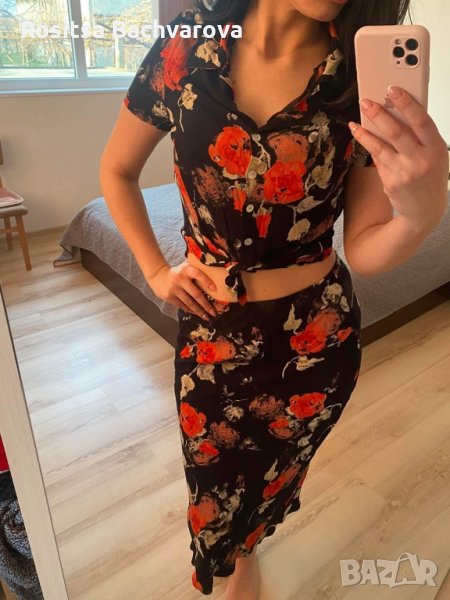 Комплект - пола с топ Daphne, М размер, снимка 1