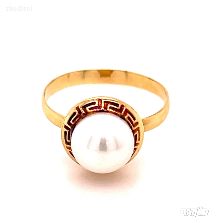 Златен дамски пръстен 2,67гр. размер:58 14кр. проба:585 модел:36418-3, снимка 1