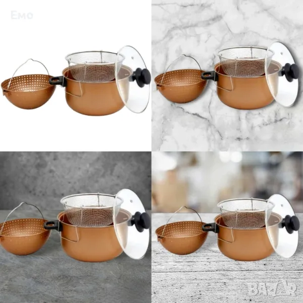 Тенджера с гевгир и кошница за пържене Voltz OV51213C, 24*12.5см., снимка 1