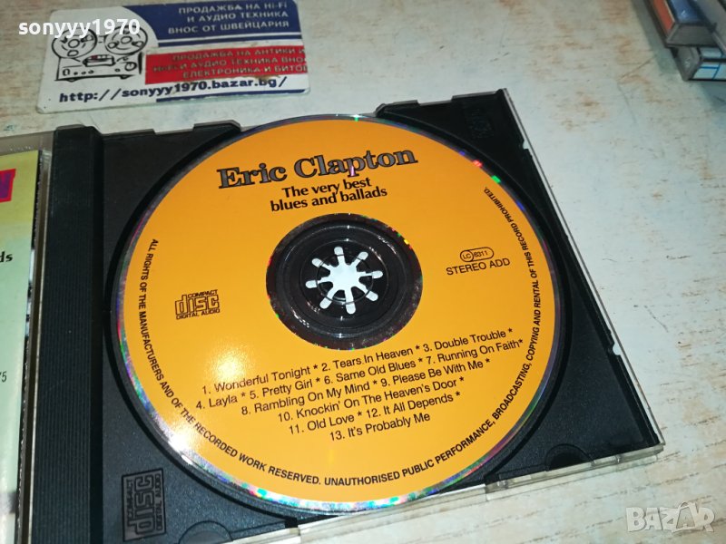 ERIC CLAPTON THE VERY BEST CD-BLUES & BALLADS 1802240647, снимка 1