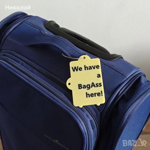 Забавни 3D принтирани етикети за багаж с хартиена вложка за контакти, снимка 1