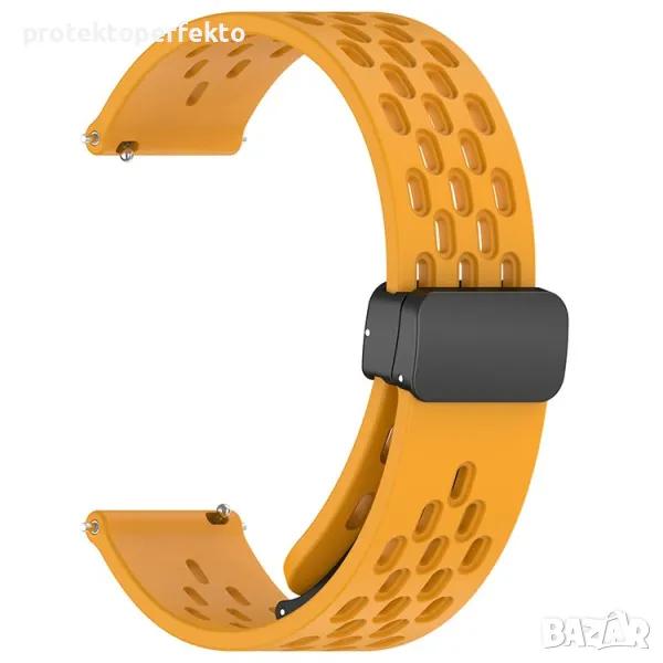 Силиконова каишка за HUAWEI WATCH GT 5, GT 4, GT 3, GT 3 PRO, GT 2, - 22mm цвят горчица, снимка 1