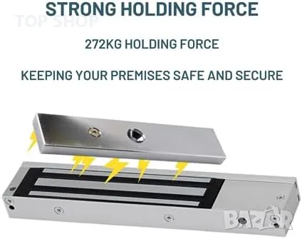 Нова SecureMyDoor Maglock - Професионална Електромагнитна Брава 272кг, снимка 1