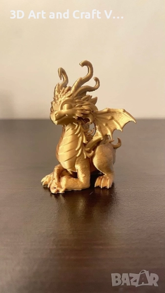 Декоративна фигура Златно драконче, снимка 1