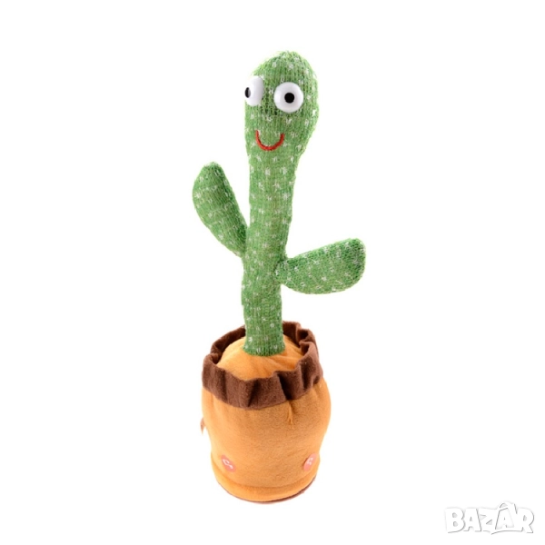 Топ цена!!! Музикален и танцуващ плюшен кактус , снимка 1