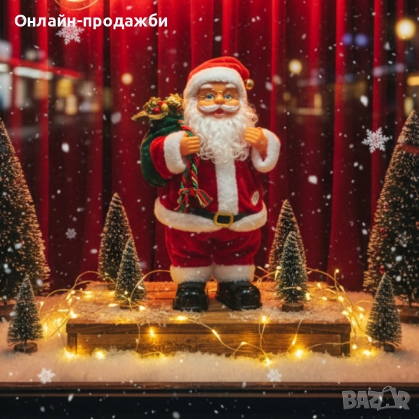 Танцуващ Дядо Коледа с музика и светлини , снимка 1