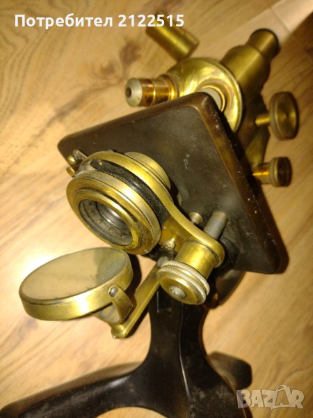 стар бронзов микроскоп , снимка 1