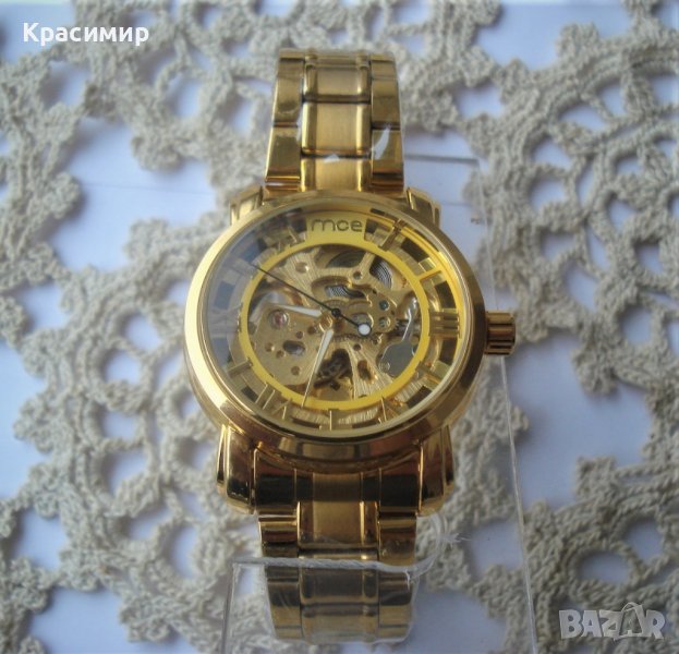 Автоматичен часовник MCE GOLD SKELETON, снимка 1