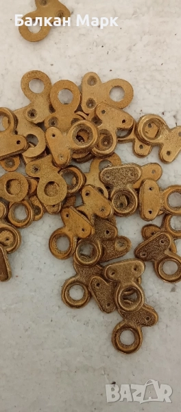 Винтидж месингови закачалки/халки за картини – ретро стил - 10бр. , снимка 1