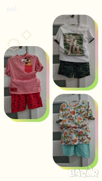 Комплект тениска с къси панталони , снимка 1