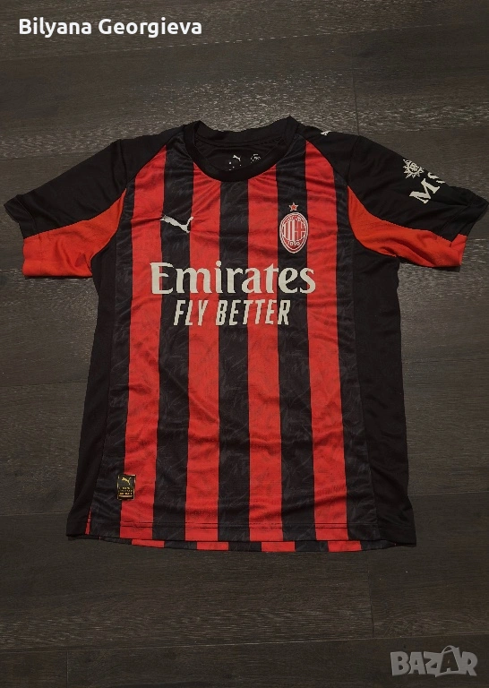 Puma AC Milan 2025/26 home jersey in red and black colors. , снимка 1