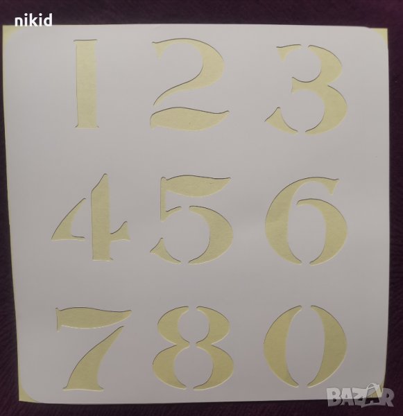 3 см цифри числа стенсил шаблон спрей торта украса бисквитки фондан силиконов шаблон, снимка 1