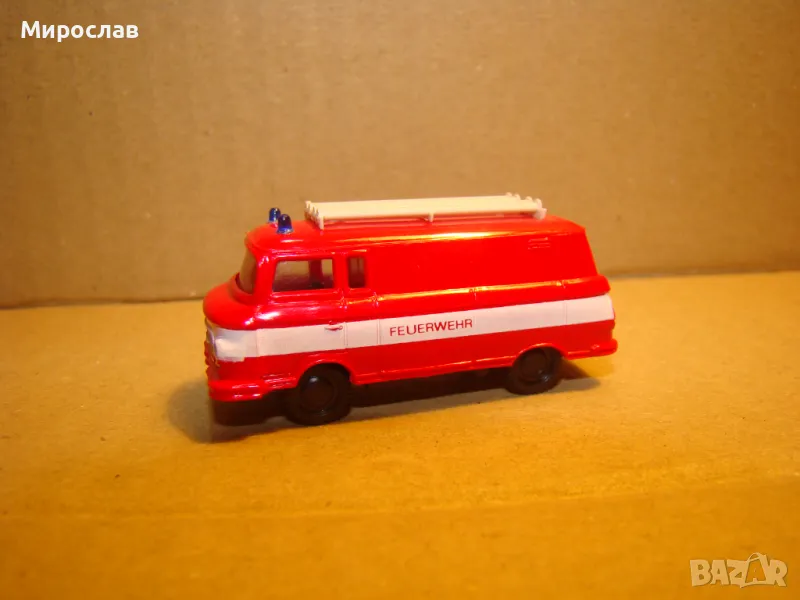 H0 1/87 BARKAS БАРКАС ПОЖАРНА МОДЕЛ КОЛИЧКА ИГРАЧКА, снимка 1