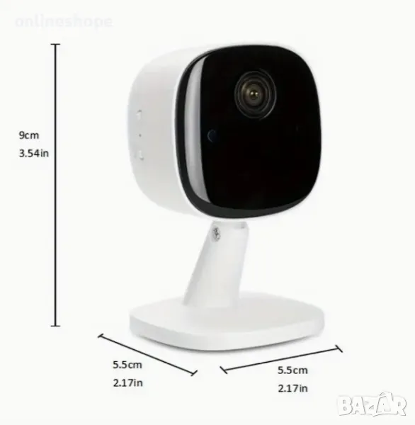 1080P HD WiFi Охранителна Камера с Нощно Виждане 360 Панорамен Изглед, снимка 1