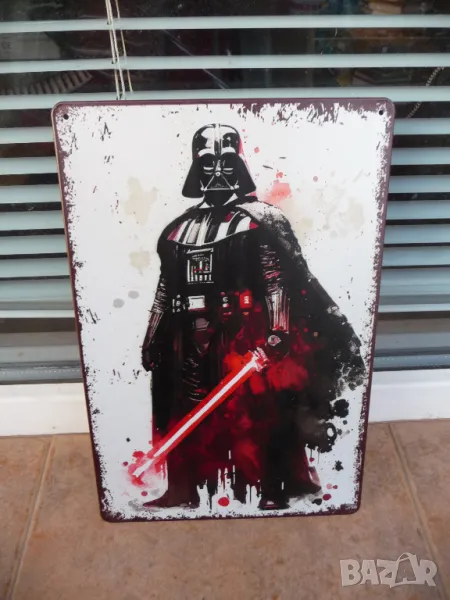 Метална табела филм Дарт Вейдър Междузвездни войни Star Wars лазер меч, снимка 1