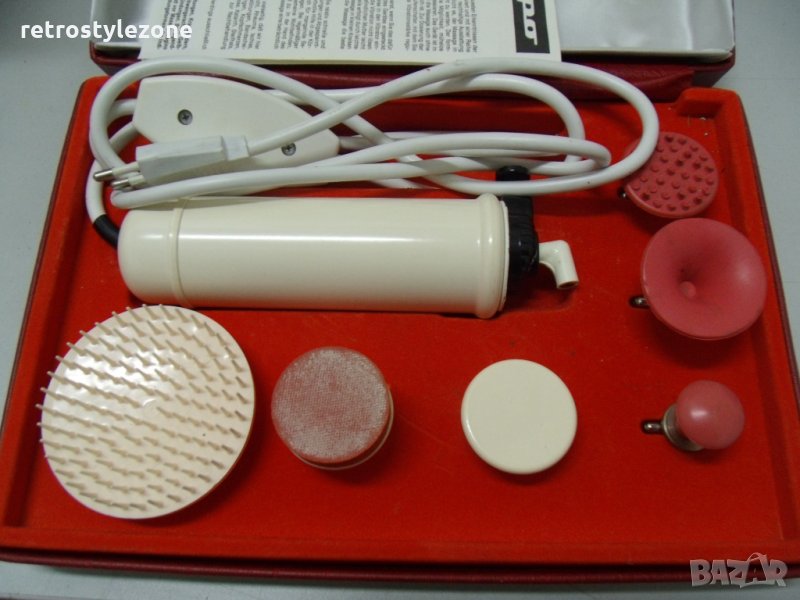 № 5717 стар уред - масажьор - Maspo   - с кутия   - комплект с накрайници  - електрически  - работещ, снимка 1