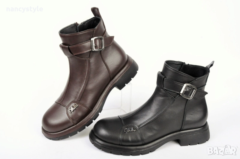 ЗИМА '25'26! Дамски боти от естествена кожа - Два цвята, снимка 1