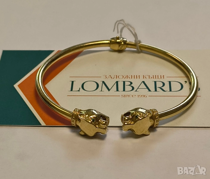 Дамска златна твърда гривна 9.55гр., снимка 1