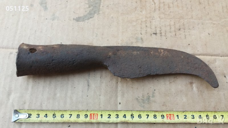 кован интересен възрожденски търпан, косер, секира, снимка 1