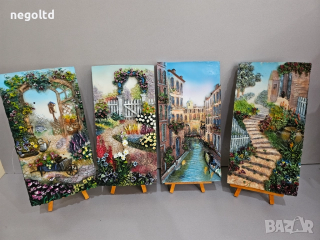 СТРАХОТЕН КОЛЕДЕН ПОДАРЪК! Релефни картини 13 на 24см със стойка, снимка 7 - Картини - 52522434